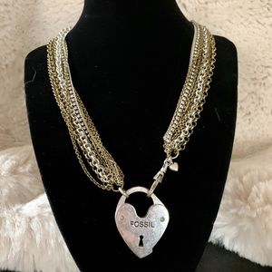 Fossil brand gold & silver necklace